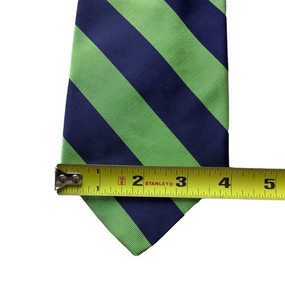 Brooks Brother Makers Silk And Cotton Blend Tie Striped - Picture 8 of 9